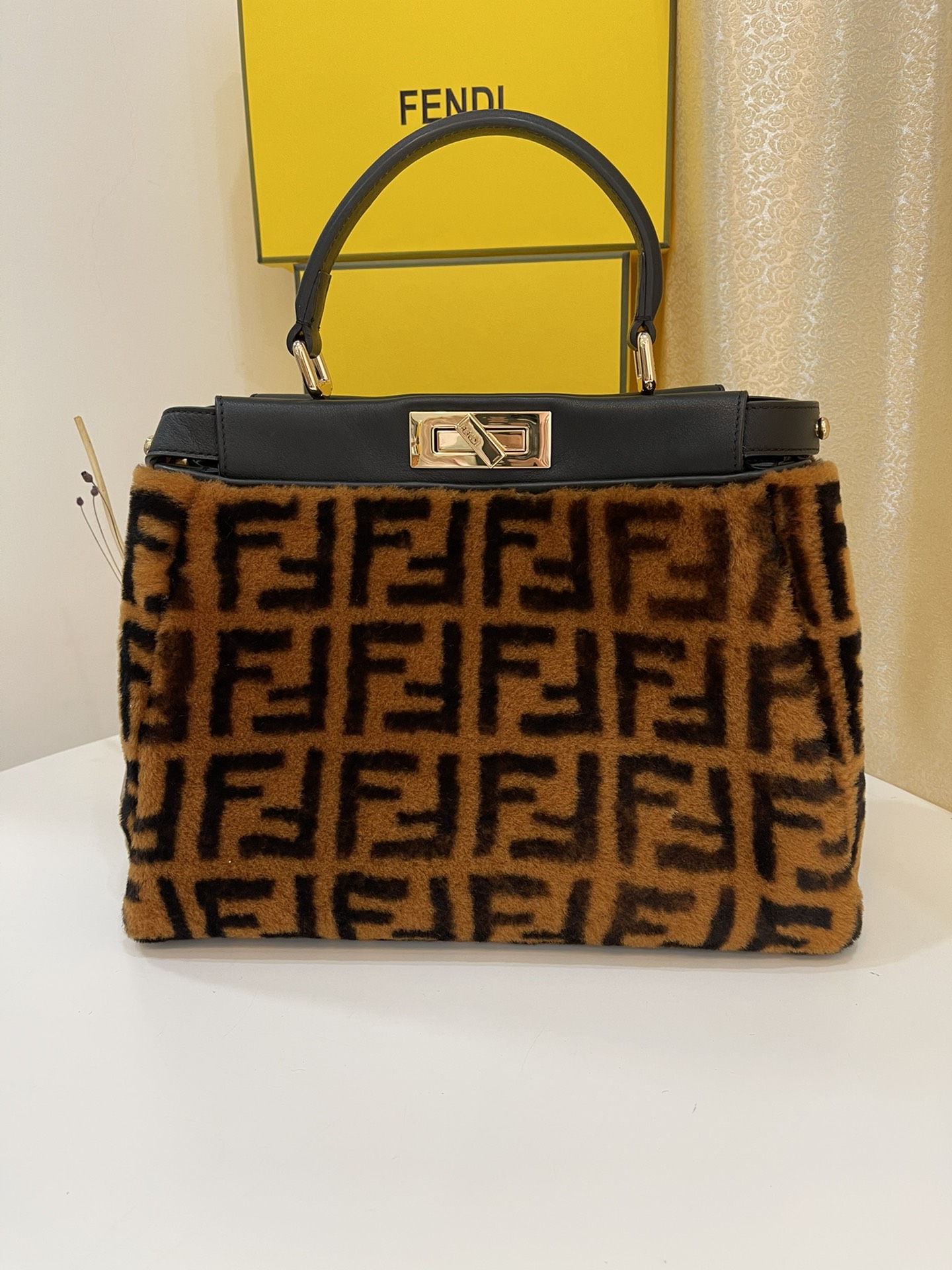 Fendi Peekaboo Mini Leather Brown | Fendi