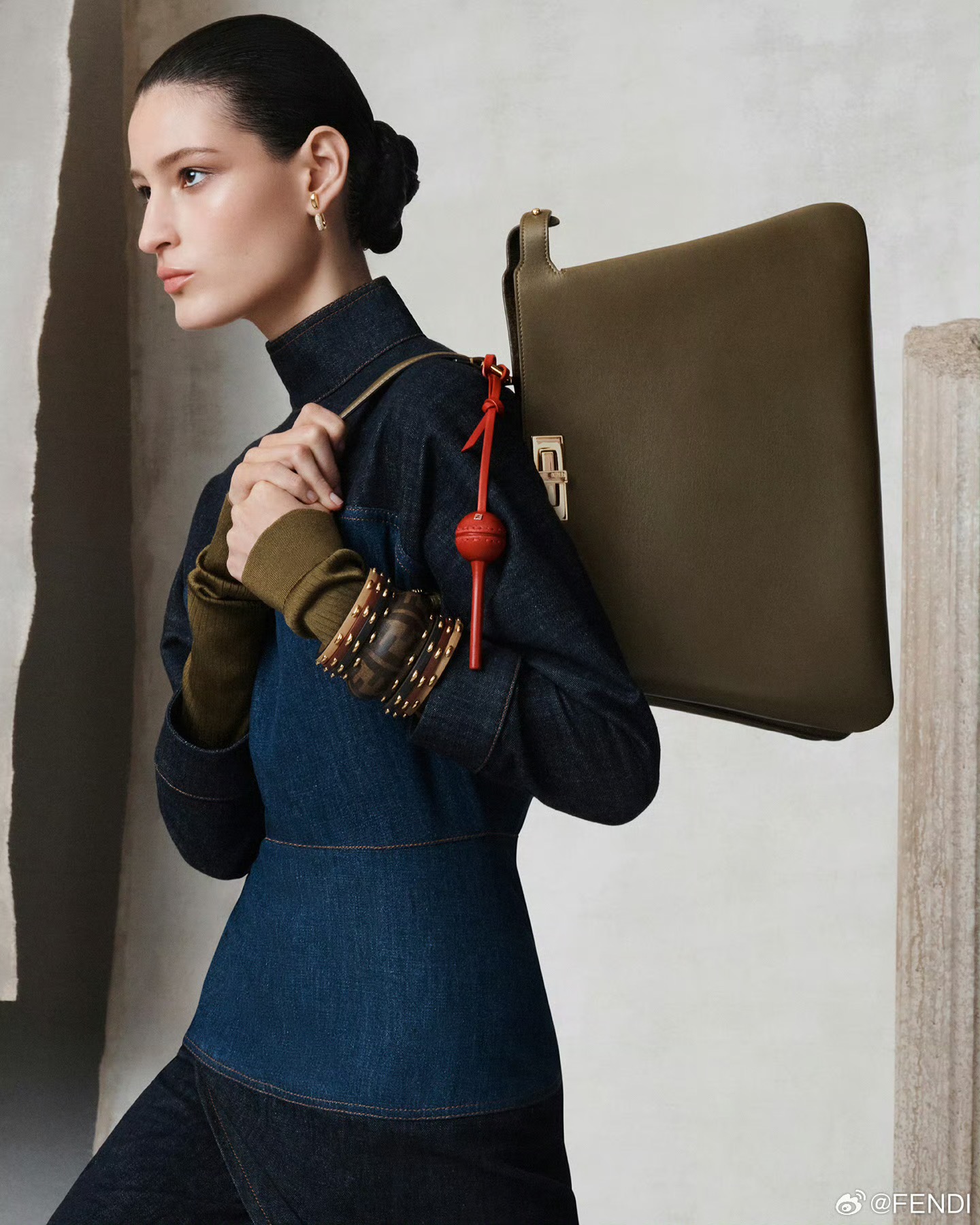 Fendi Peekaboo Soft Large Leather Green | Fendi