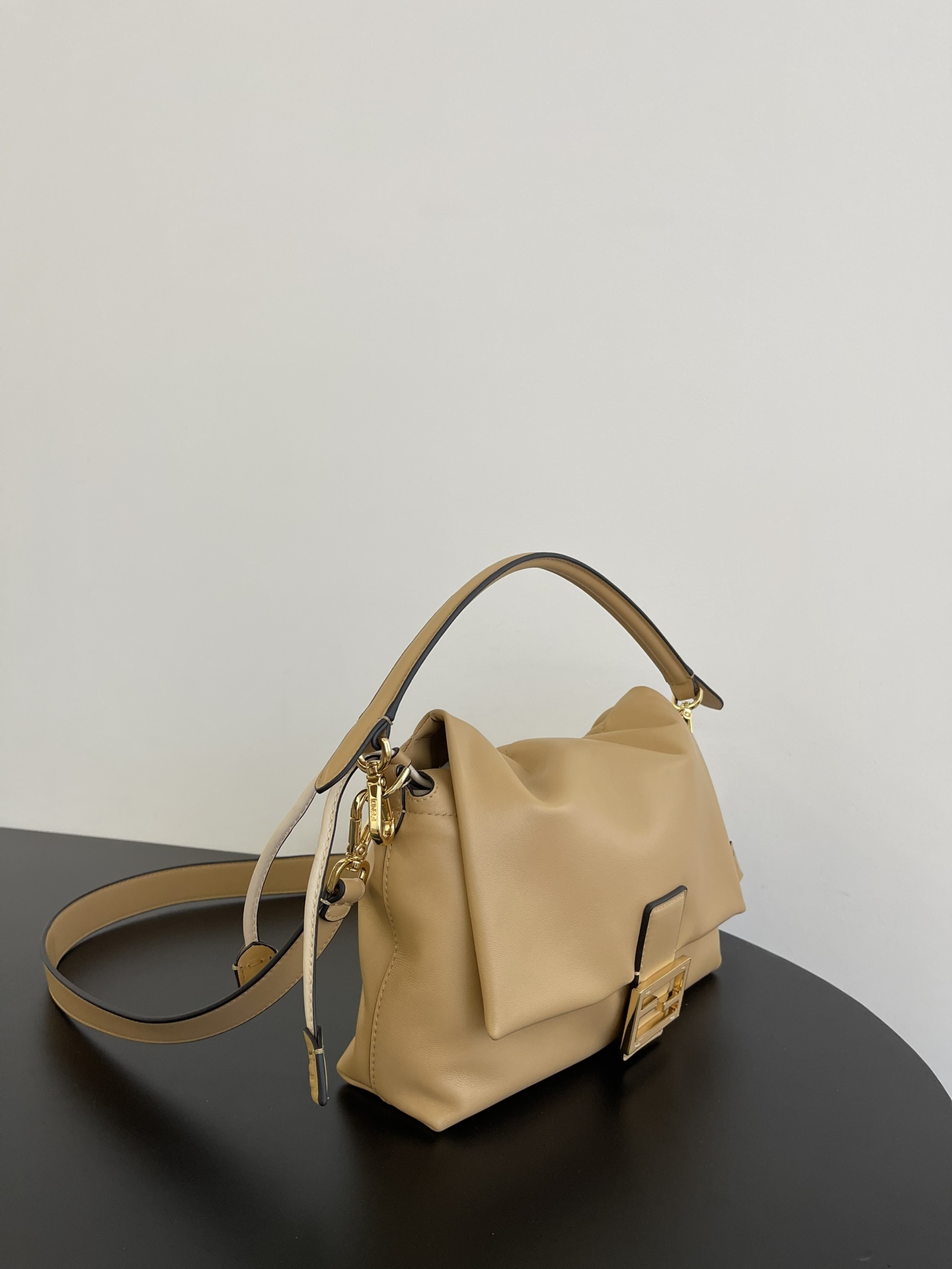 Fendi Vitello Glacier Brown Medium FF Tote |