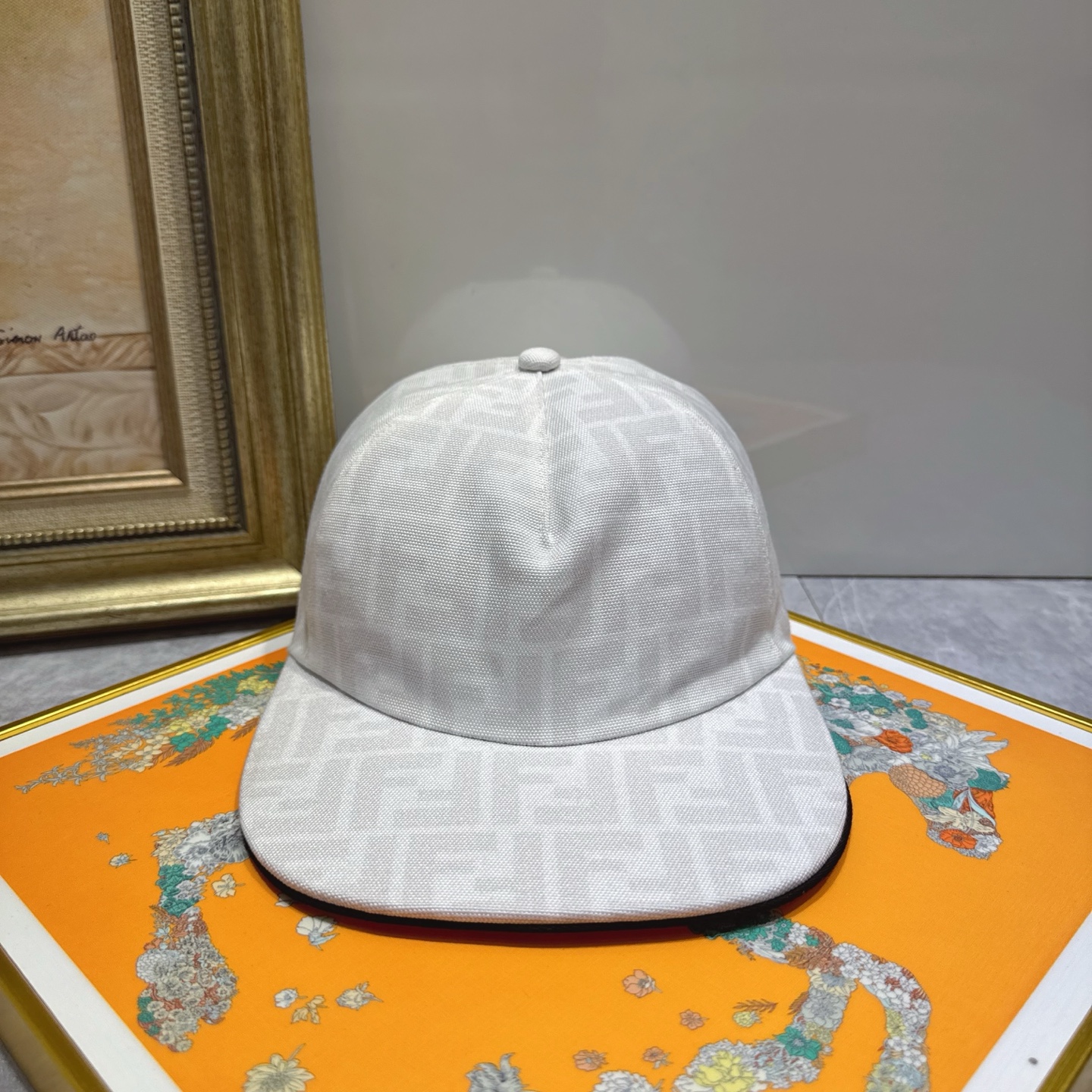 Fendi White FF Logo Cap - Fendi White FF Logo Baseball Cap - Designer
