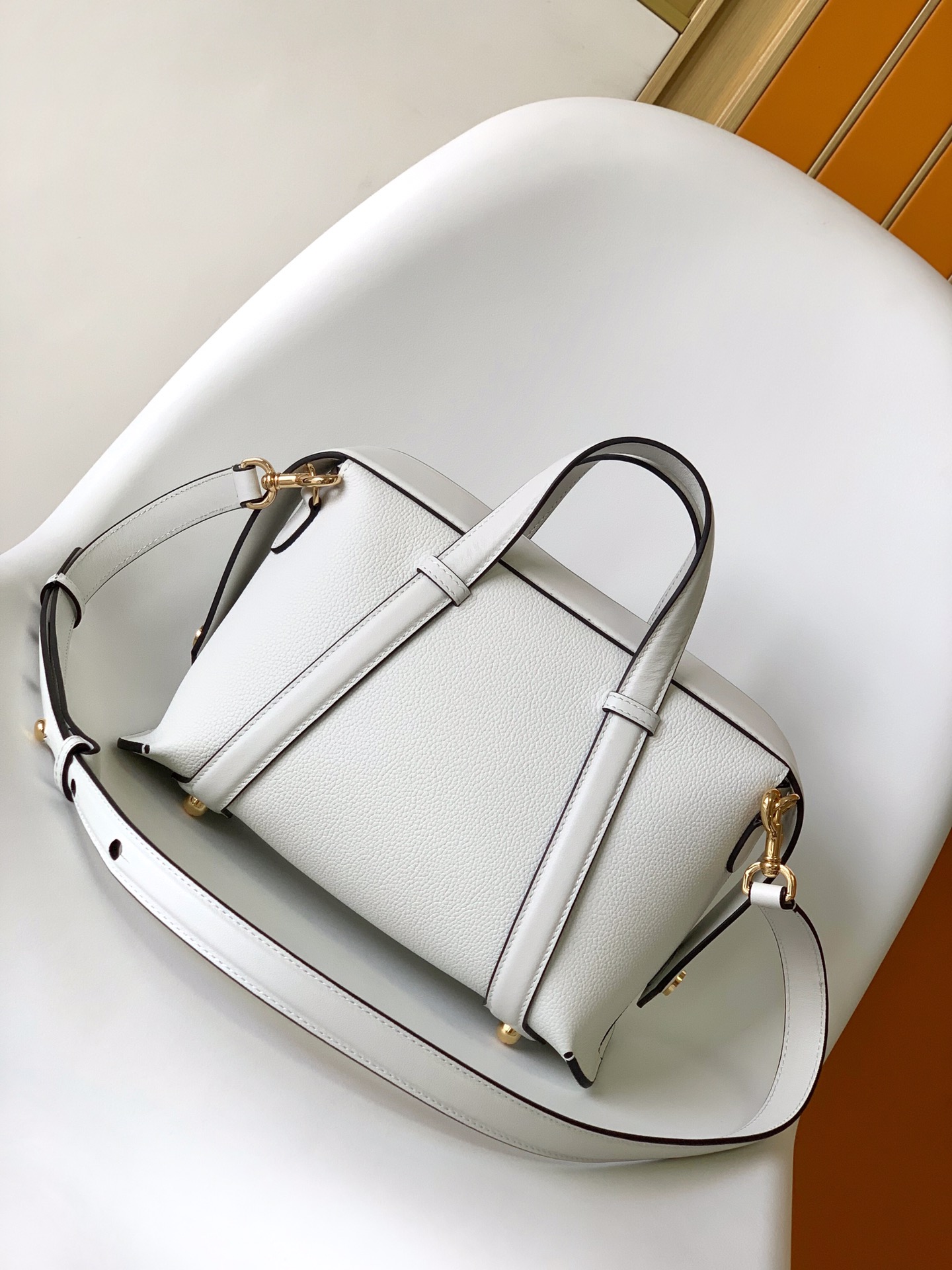 Fendi Women Boston 365 Lce White Leather Bag 8BL152APZAF0K7E