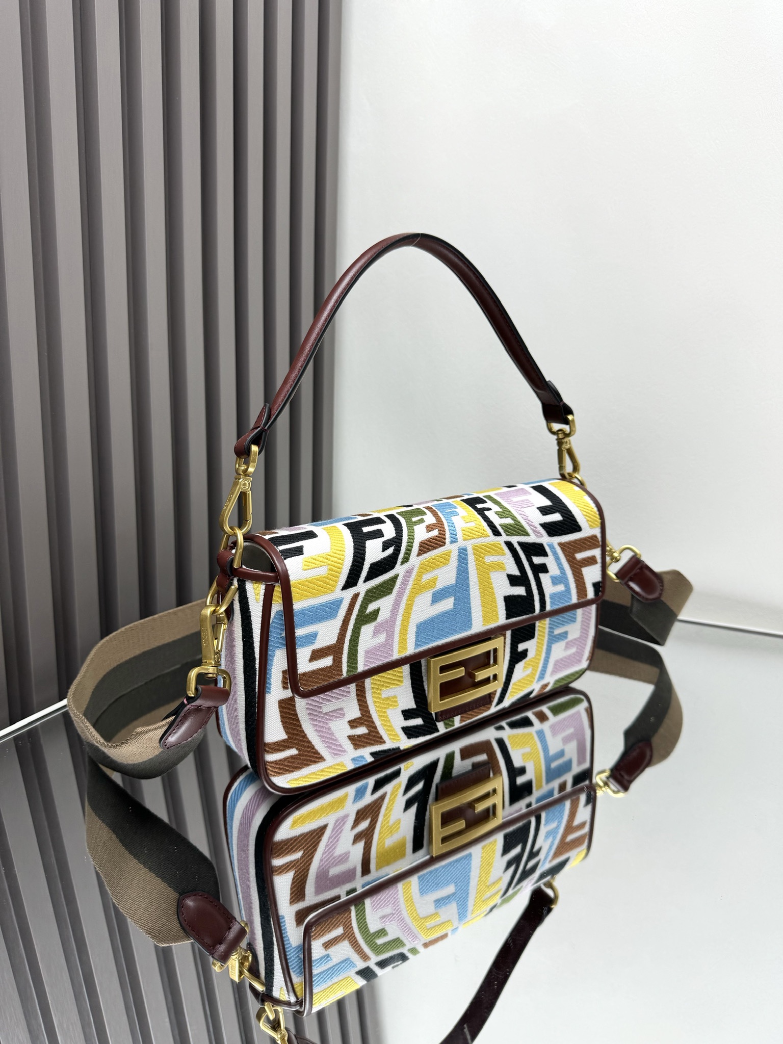 FENDI X SARA COLEMAN Canvas Vitello King Seta