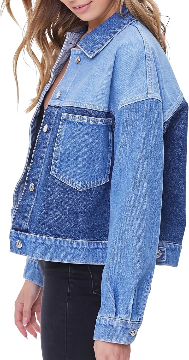 Forever 21 Women’s Colorblock Denim Jacket