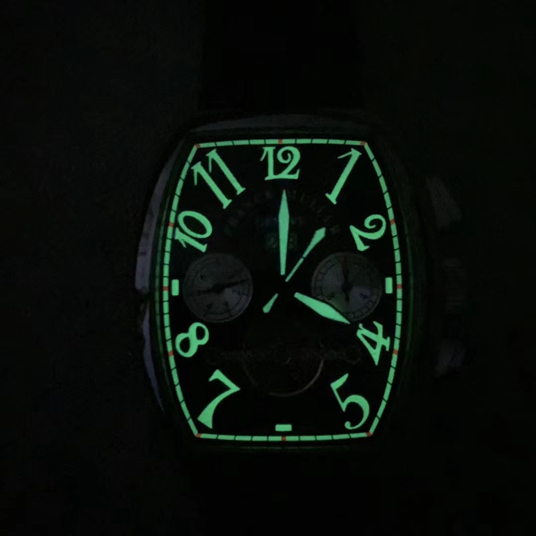 Franck Muller Black Leather Open Heart - Franck Muller Cintrée Curvex - Image 2