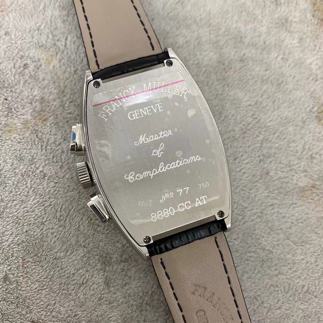 Franck Muller Black Leather Open Heart - Franck Muller Cintrée Curvex - Image 3