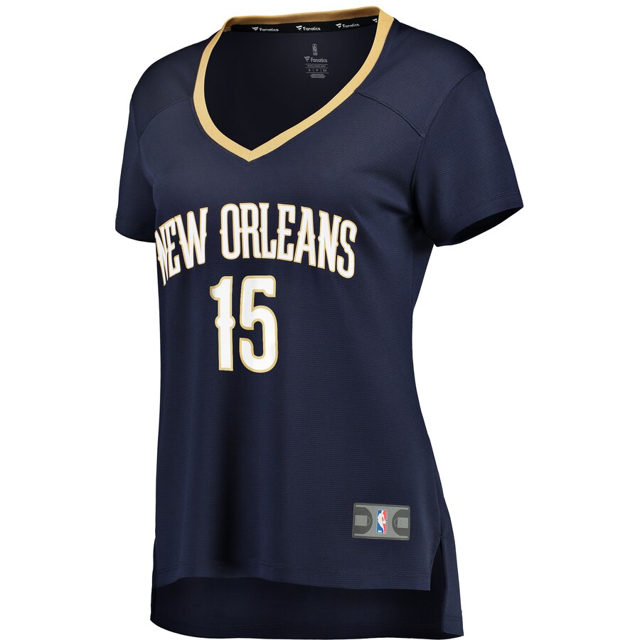 Frank Jackson Pelicans Women's Jersey - Premium #15 Fanatics Icon Edition Navy