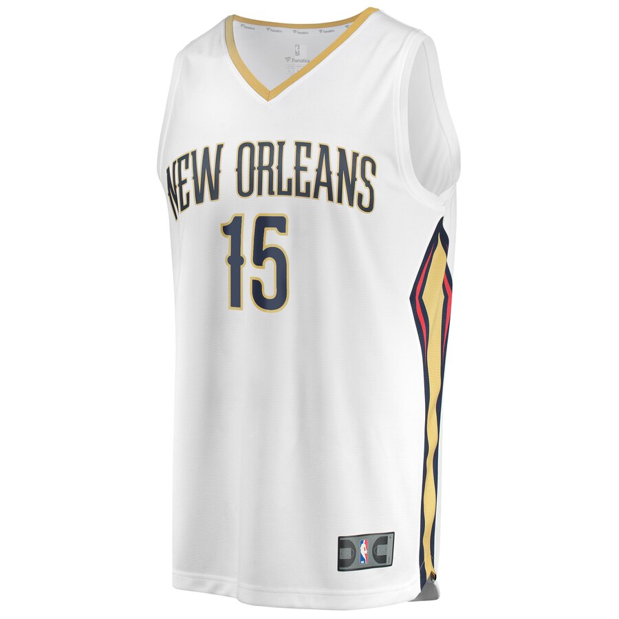 Frank Jackson Pelicans Youth Jersey - Premium White #15 Replica