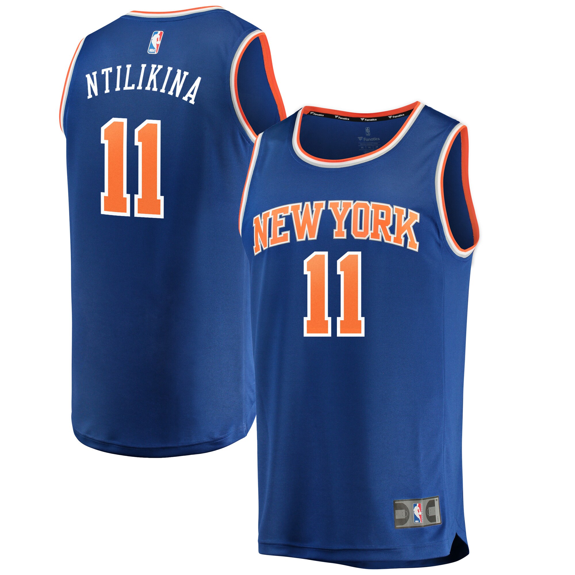New York Knicks Ntilikina Youth Jersey #11 - Outstanding Fanatics Replica 2024