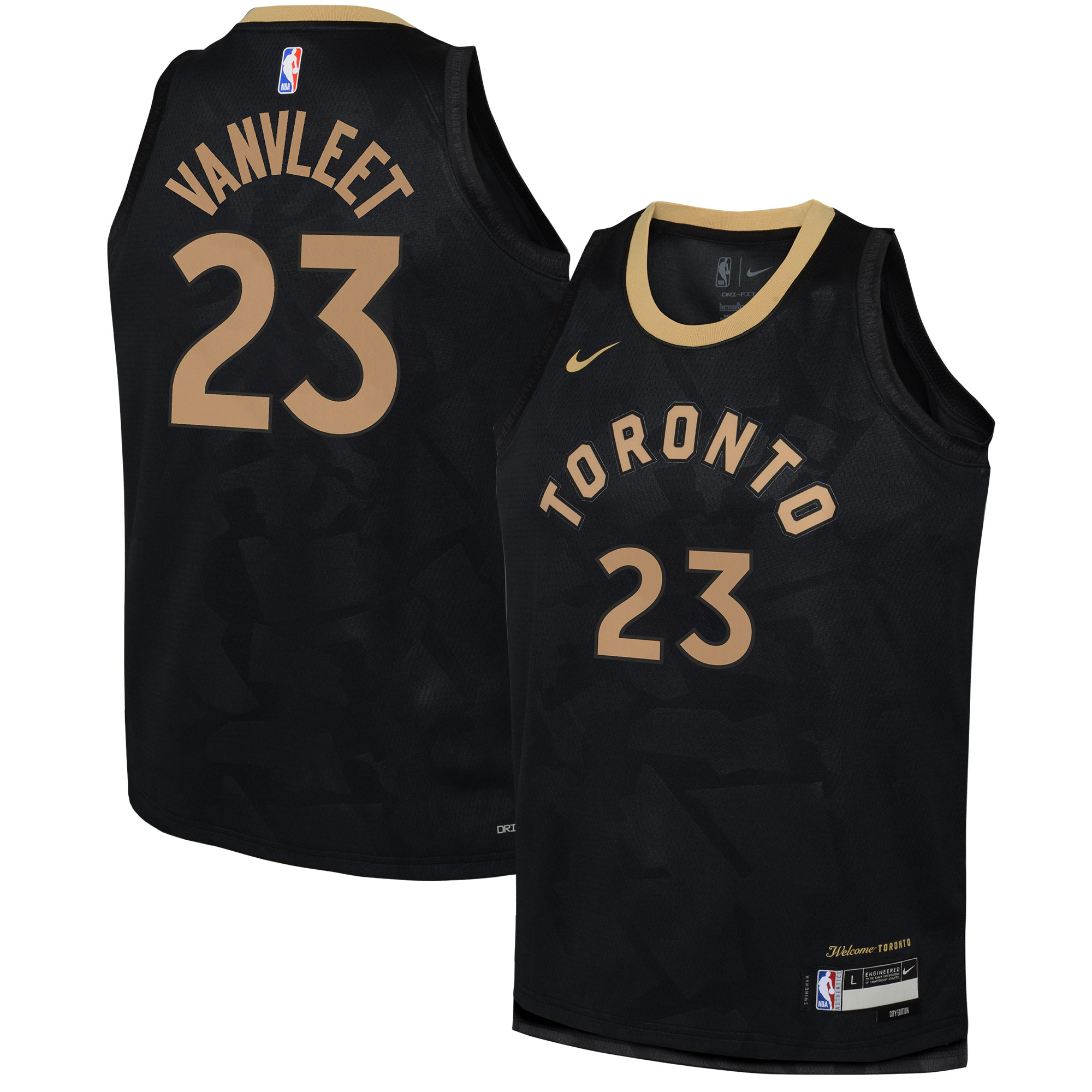 Outstanding Fred VanVleet Black City Edition Jersey - Nike Raptors 23 Youth