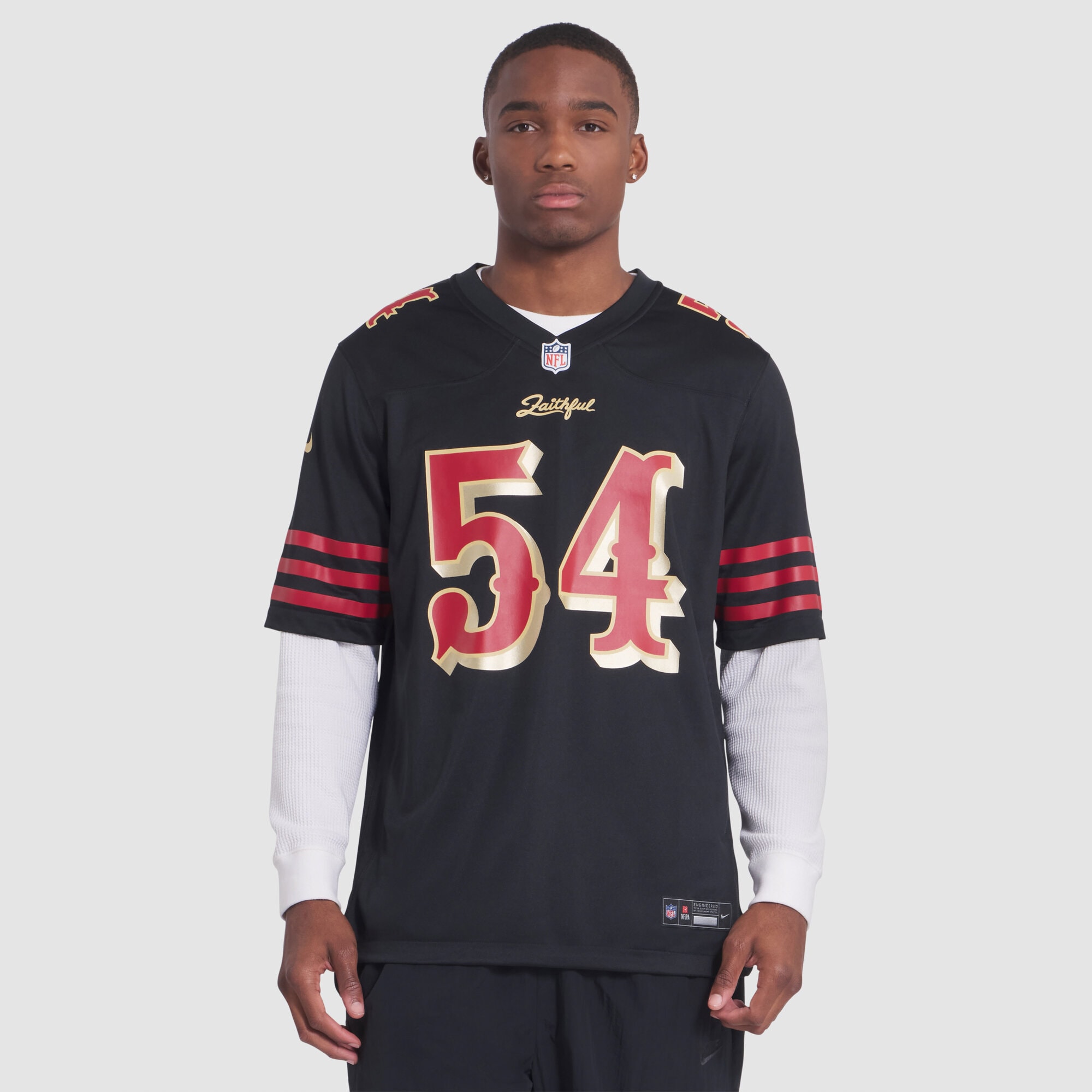 Fred Warner San Francisco 49ers Nike 2025 Rivalries Collection Game Jersey – Black