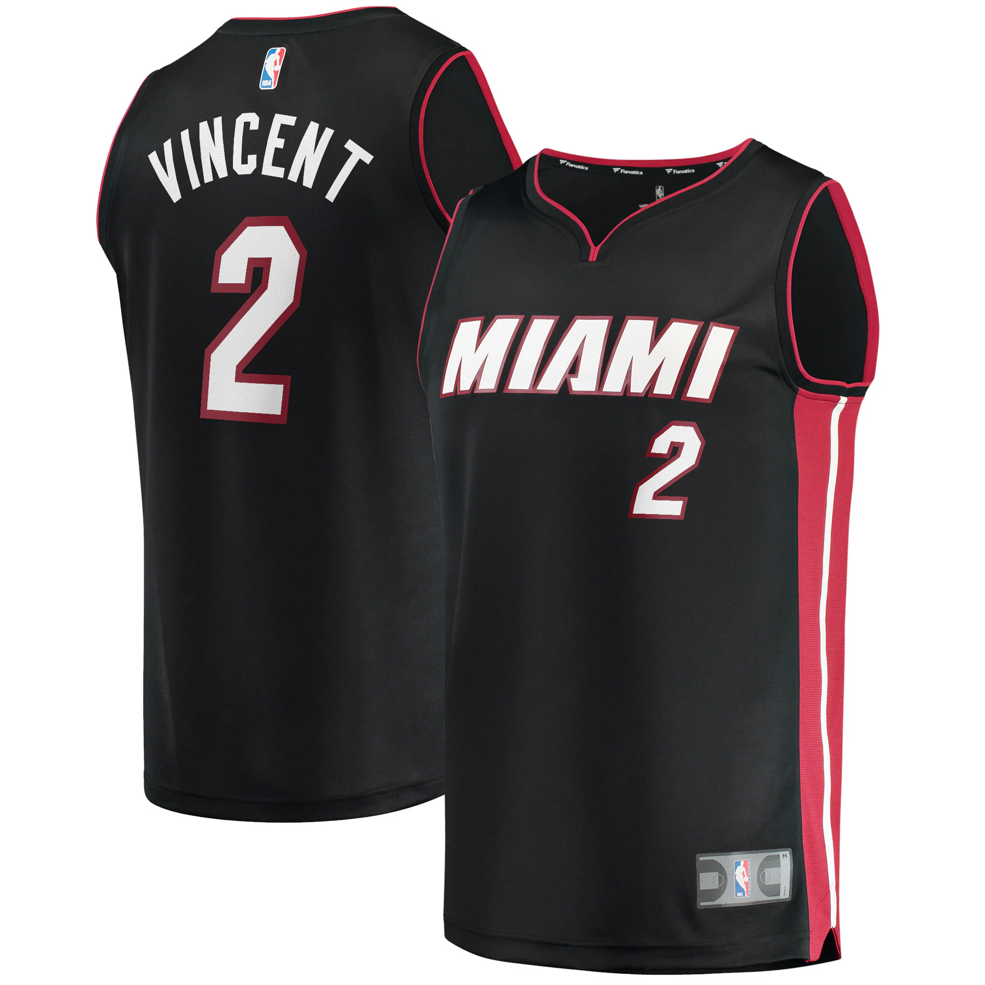 Gabe Vincent Miami Heat Jersey Black - Premium 2021/22 Fanatics Replica