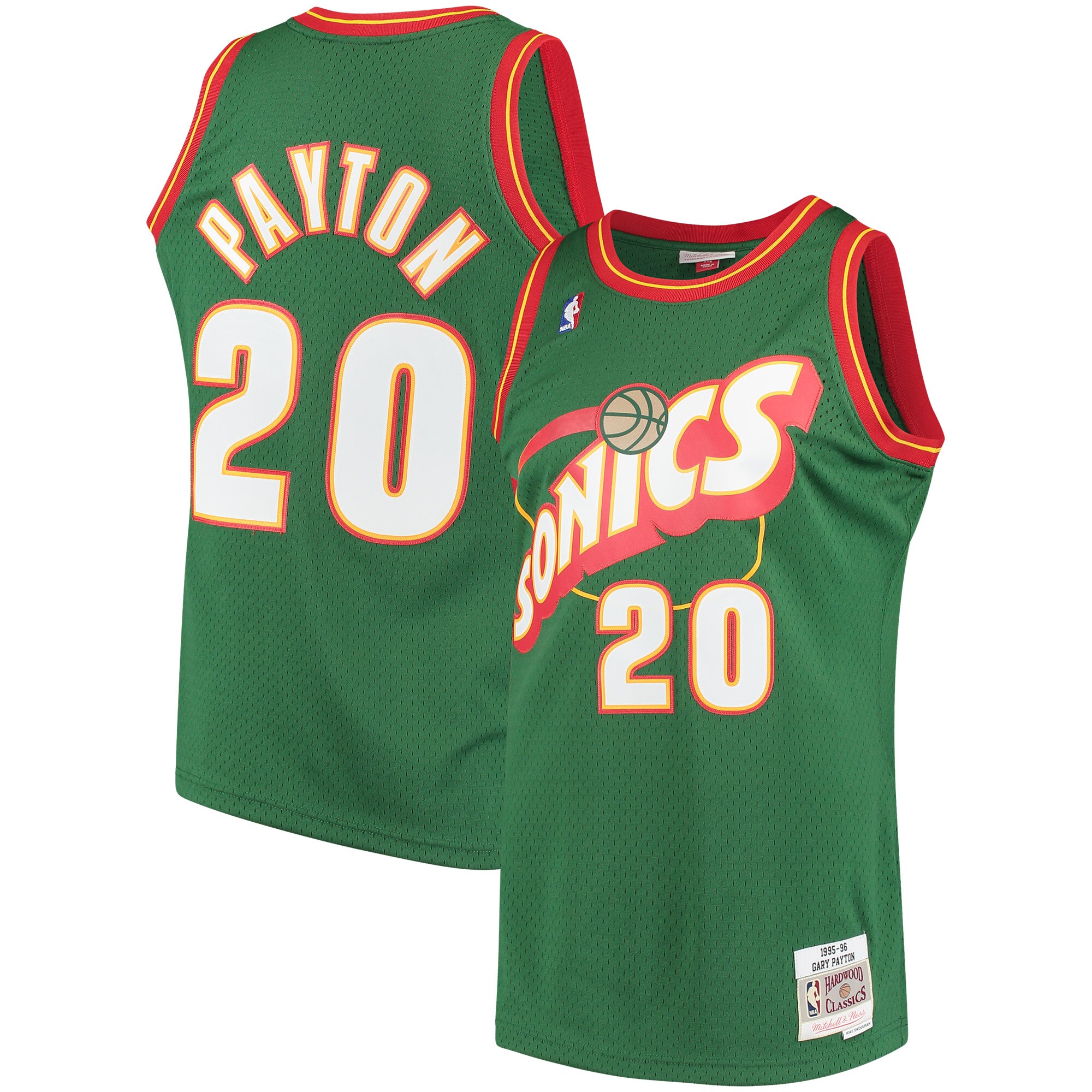 Mitchell Ness Gary Payton Green Jersey 1995-96 Hardwood Classics Premium