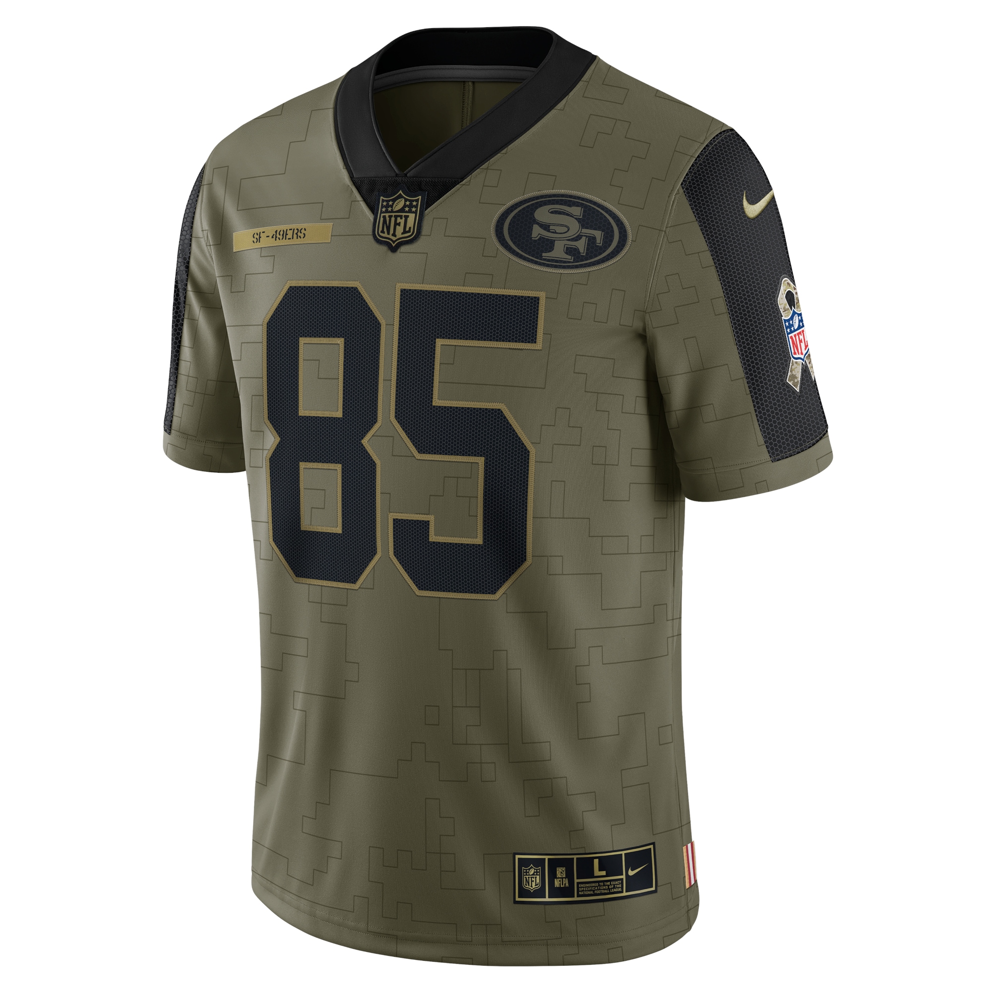 George Kittle San Francisco 49ers Nike 2021 Salute To Service Limited Player Jersey - Olive