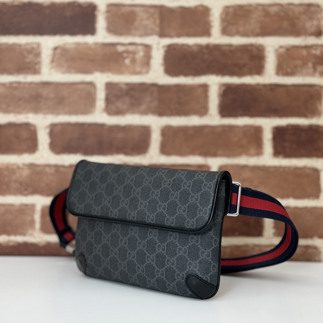 GG Black small belt bag in black GG Supreme | GUCCI
