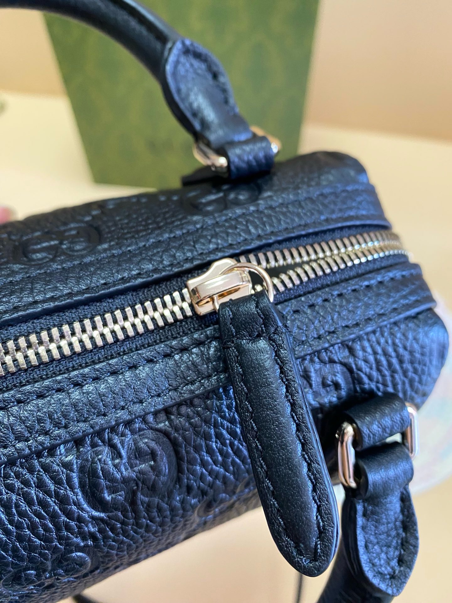 Gucci GG Embossed Mini Boston Bag | Stunning 2024 Black Leather Handbag