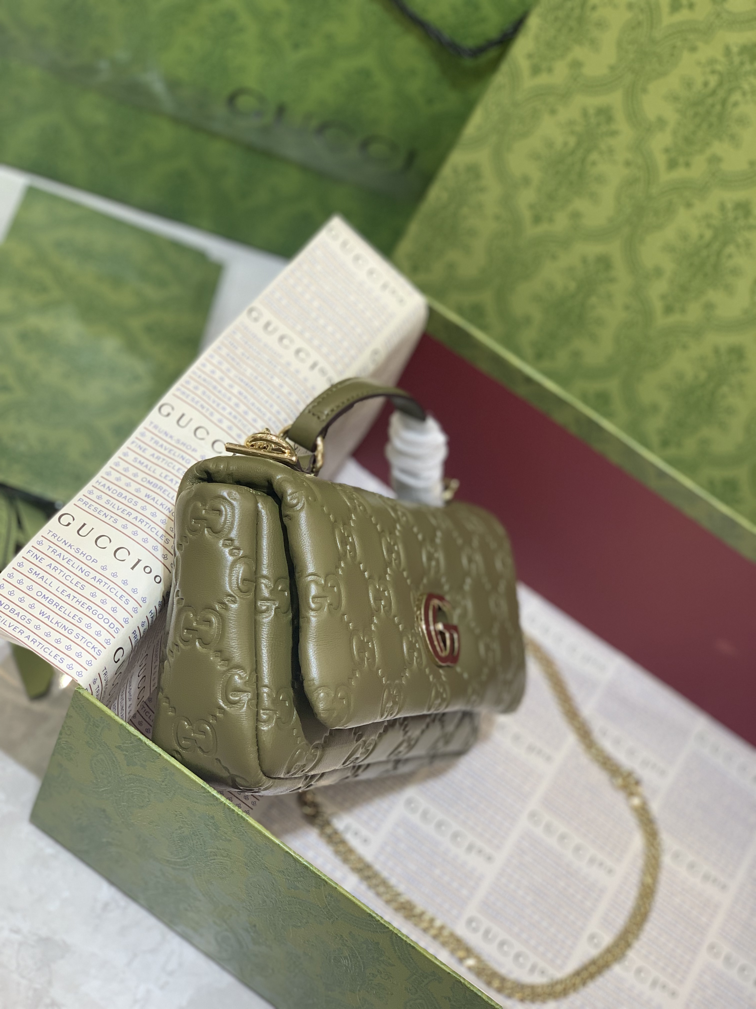 Gucci Marmont Olive Green Bag: Stunning 2024 Top Handle