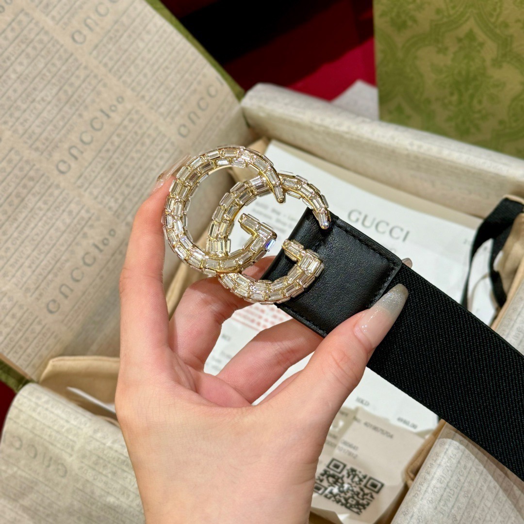 GG Marmont thin belt with beading