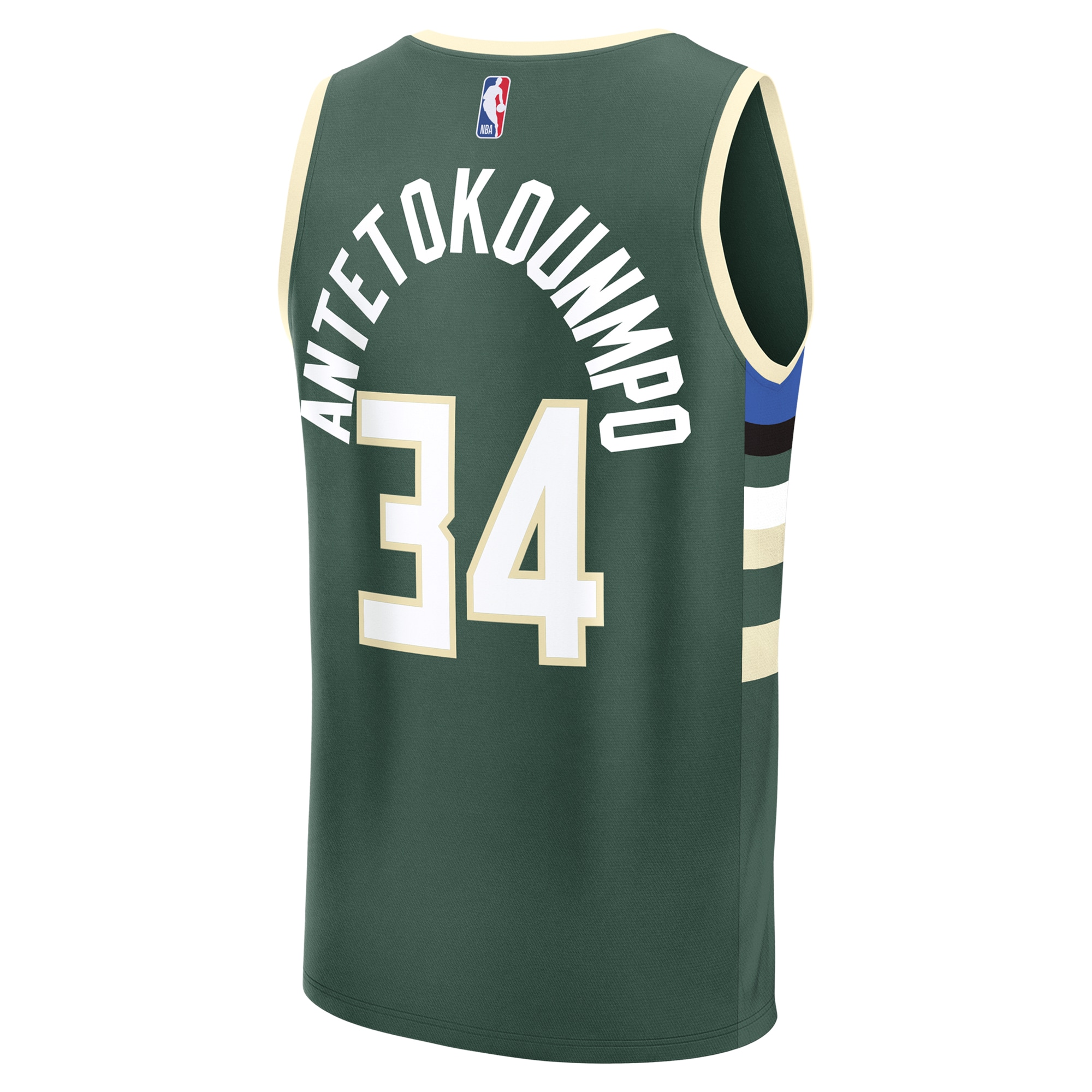Giannis Antetokounmpo Milwaukee Bucks Fanatics Youth Fast Break Replica Player Jersey - Icon Edition - Hunter Green