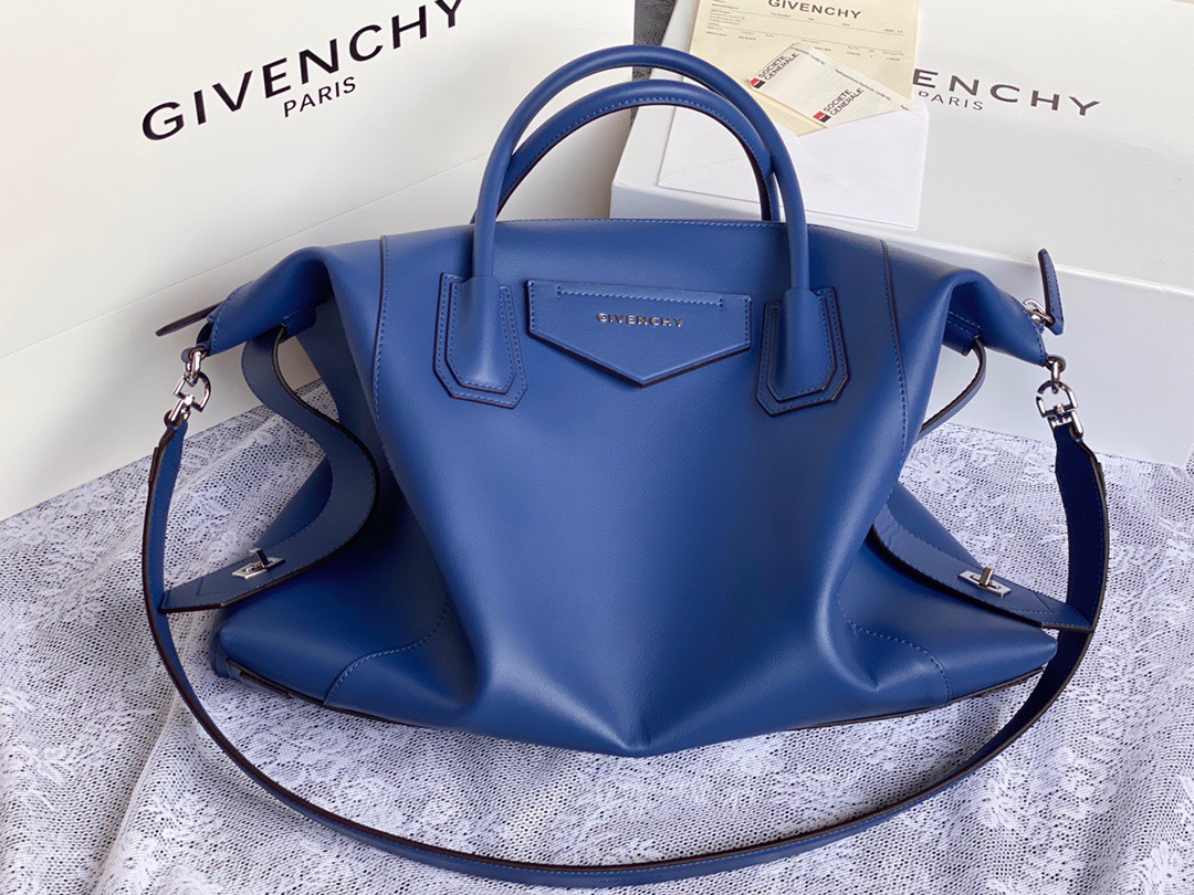 Givenchy Antigona Soft Medium Leather Bag blue