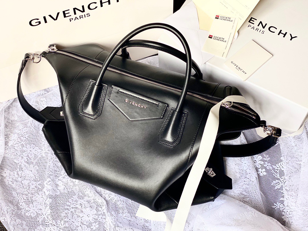 Givenchy Antigona Soft Small Leather Tote - Black Totes,