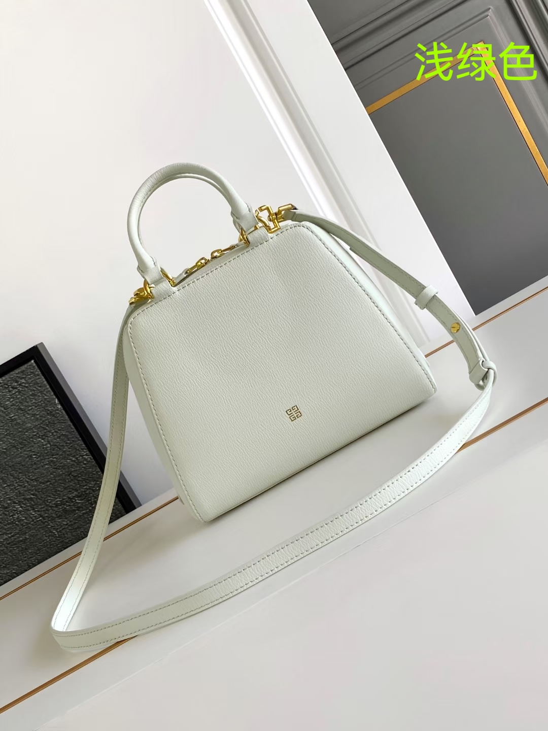 Givenchy Mini Antigona Cube bag in leather in - almond white