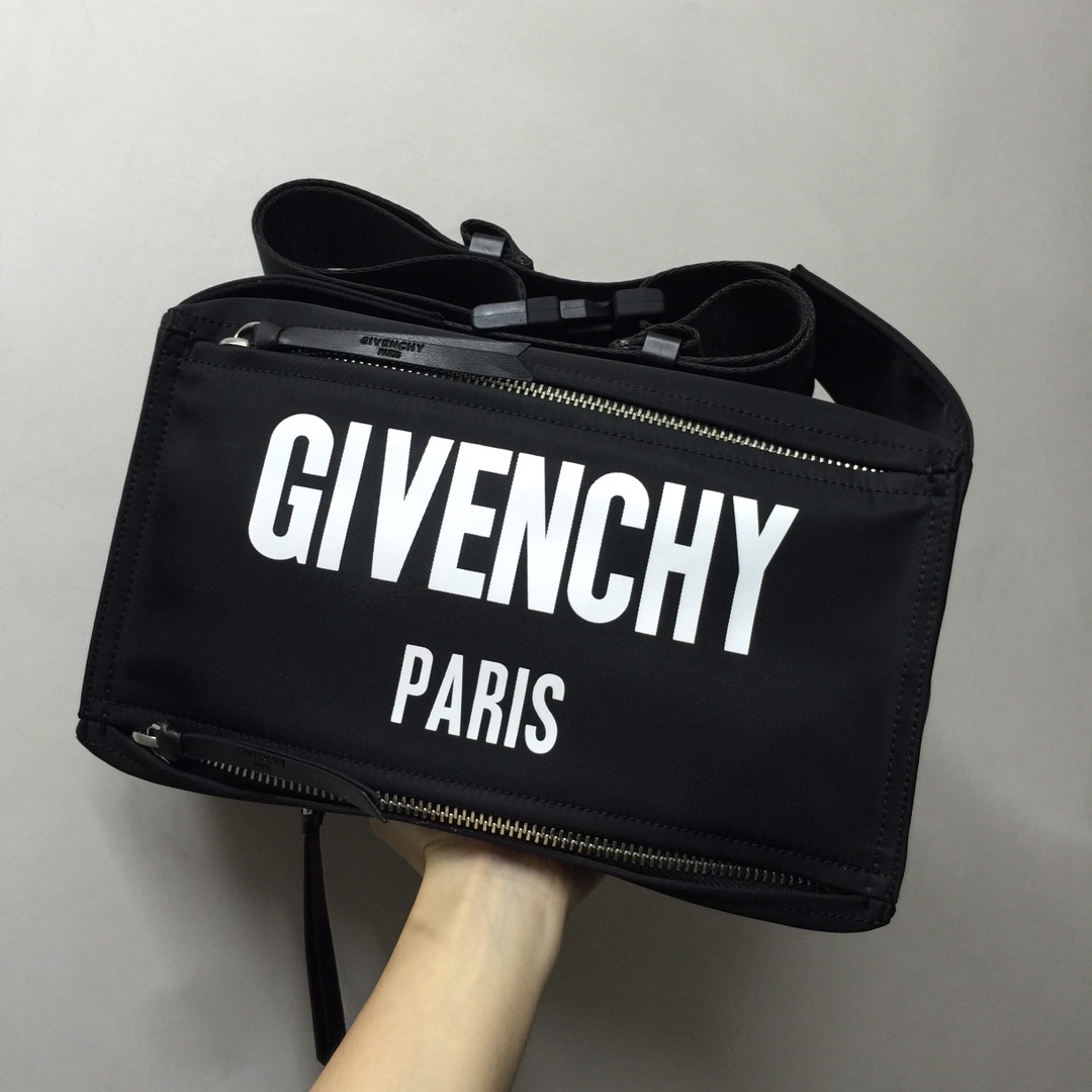 Givenchy Pandora Multipockets Crossbody Bag In Nylon In Black