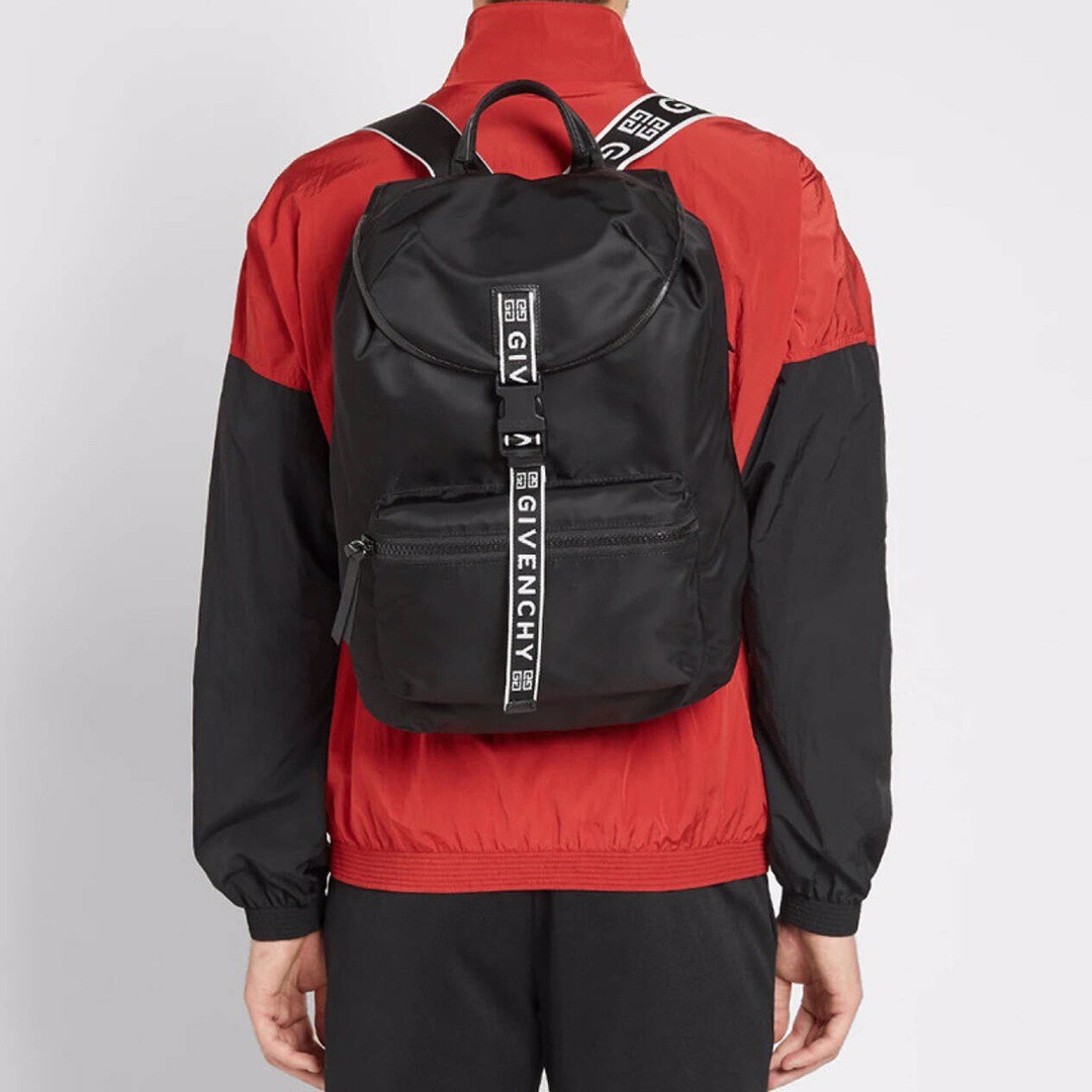 Givenchy Sternum Taped Address Nylon Backpack