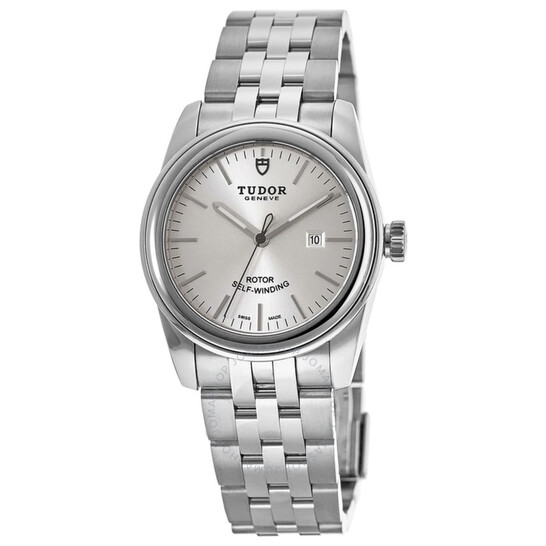 Glamour Date Automatic Silver Dial Ladies Watch