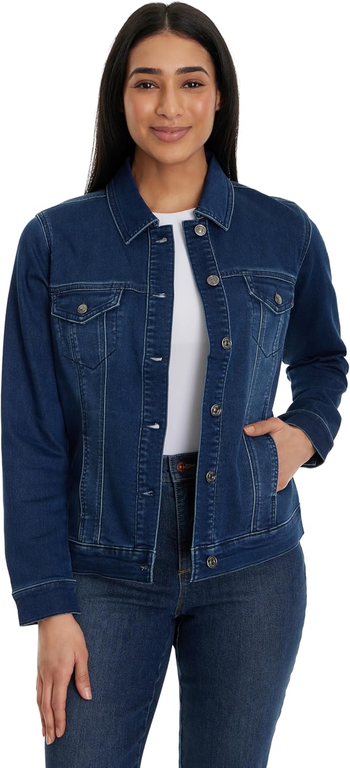Gloria Vanderbilt Women’s Amanda Knit Denim Jacket Standard