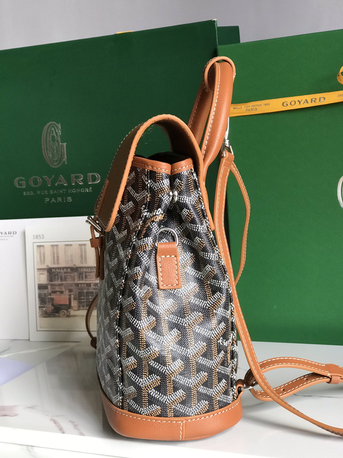 Goyard 2019 Goyardine Le Sac Mini Alpin Backpack - brown
