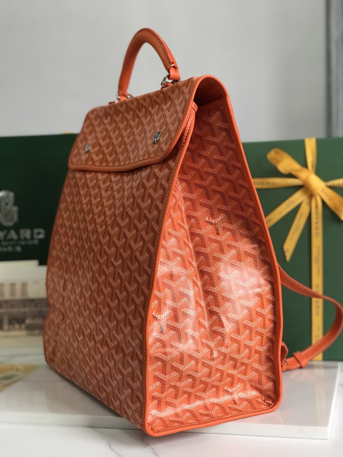 Goyard 2020 Goyardine Saint-Leger Backpack - Orange