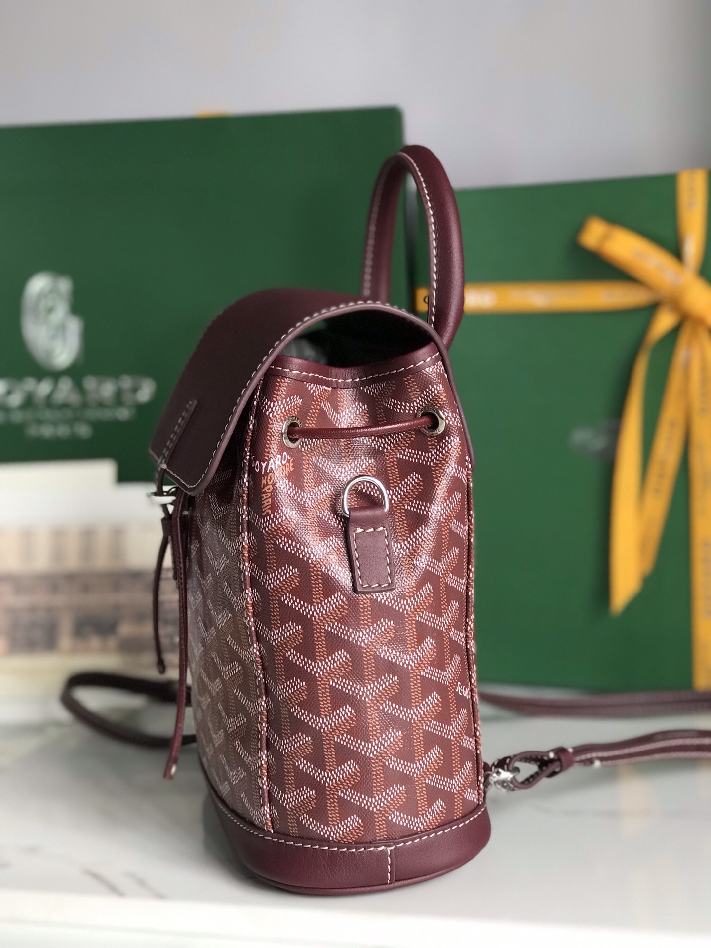 Goyard Alpin Backpack Coated Canvas Mini Red 2557501