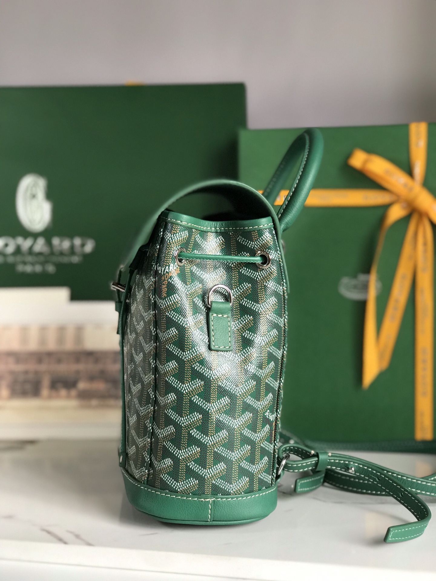 Goyard Alpin Backpack Goyardine Green -