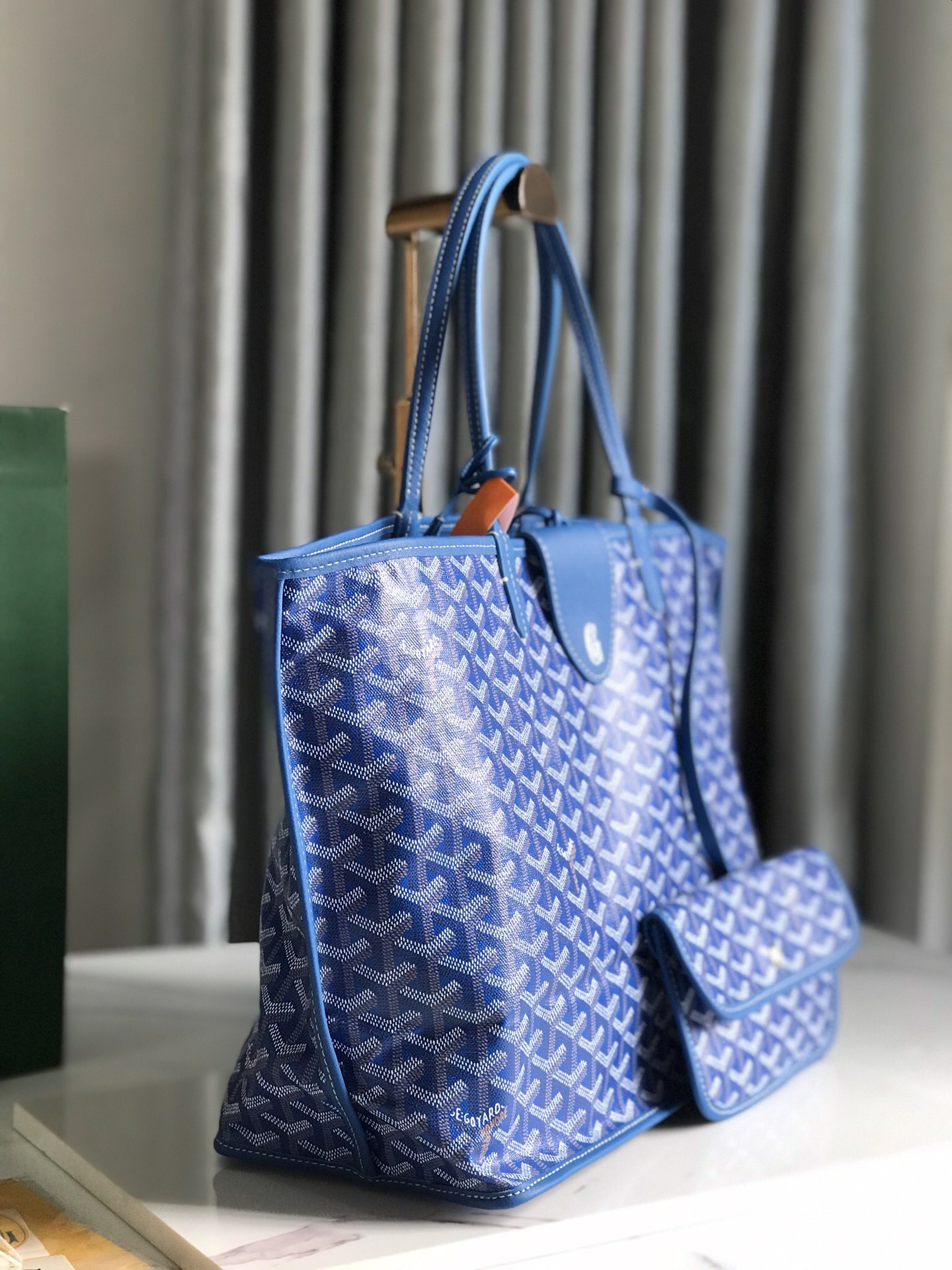 Goyard Anjou PM Reversible Tote Bag in Blue Goyardine