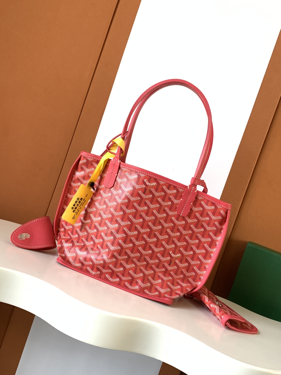 Goyard Anjou Reversible Tote Coated Canvas Mini Red ...