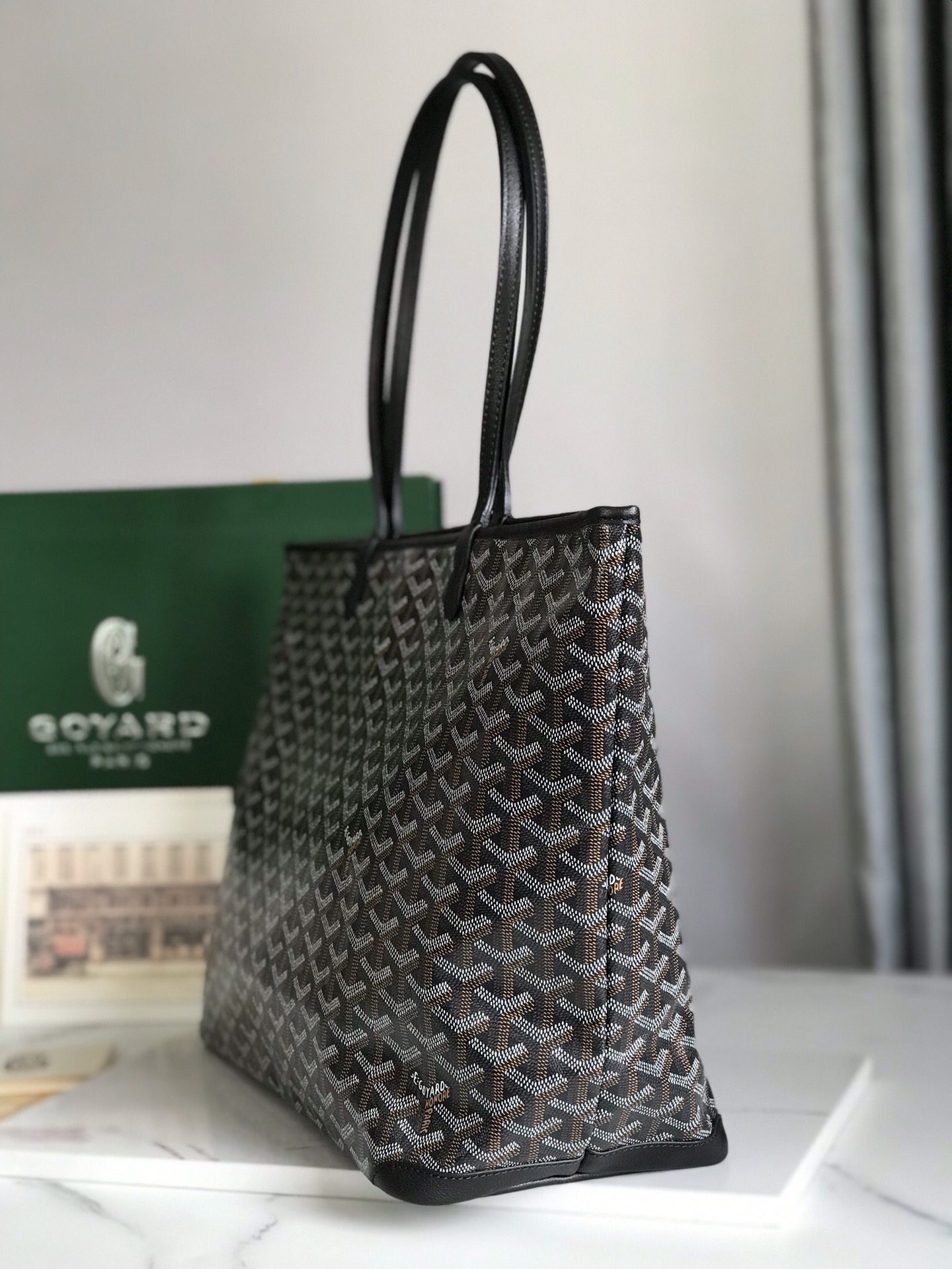 Goyard Artois PM Tote Bag for Women Black gray N-QL |