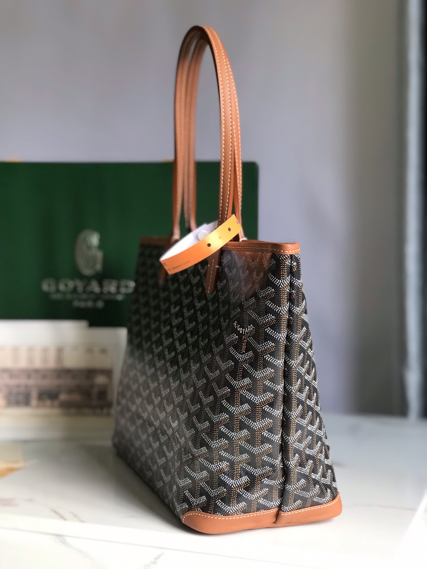 Goyard Artois Tote Coated Canvas PM Black 1151591