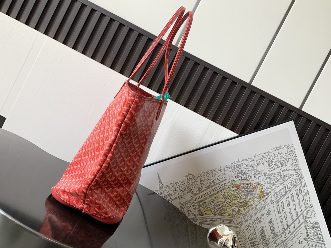 Goyard Artois Tote Coated Canvas PM Red 2752981