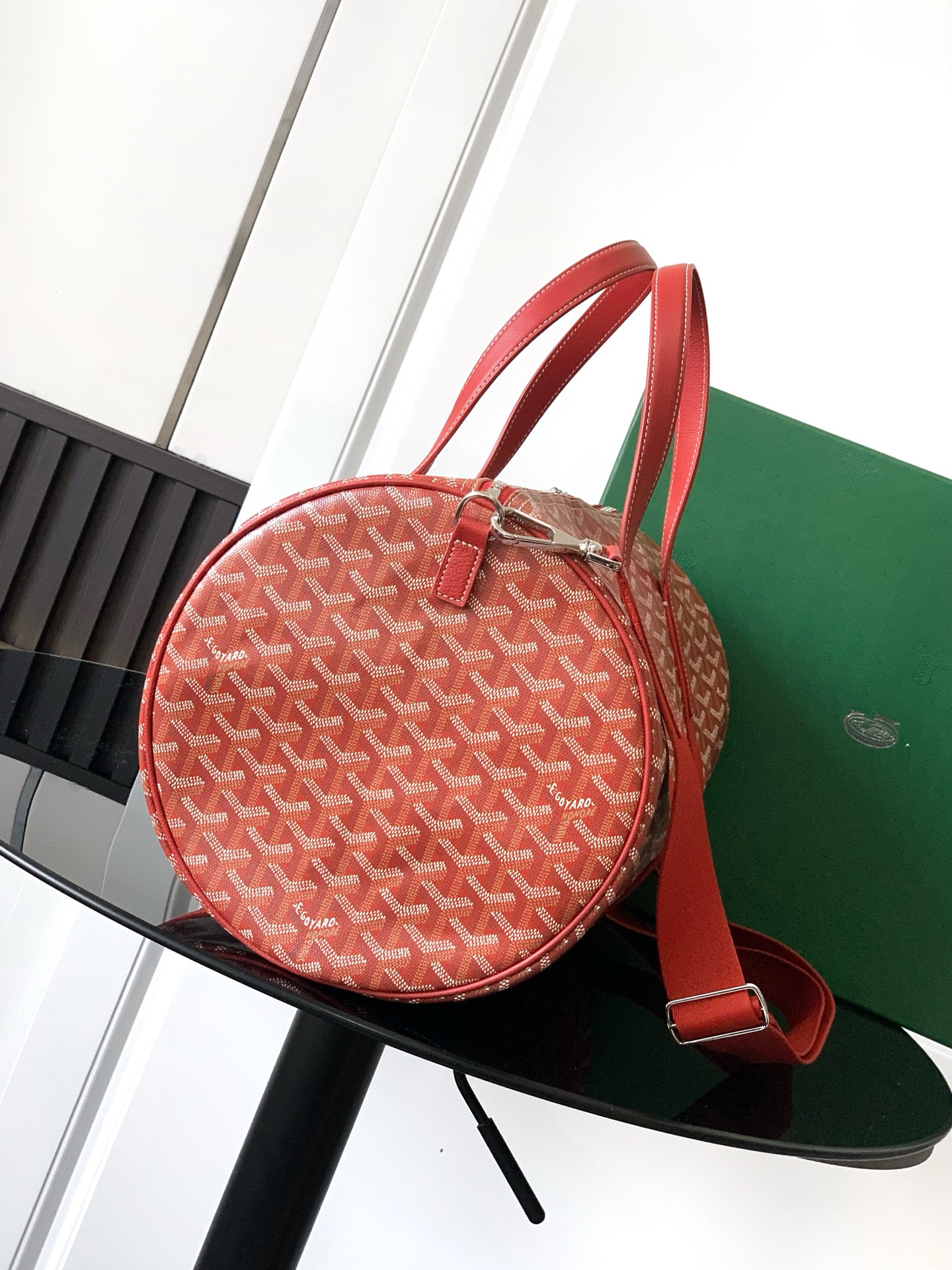 Goyard Barrel 40 Sports Bag red