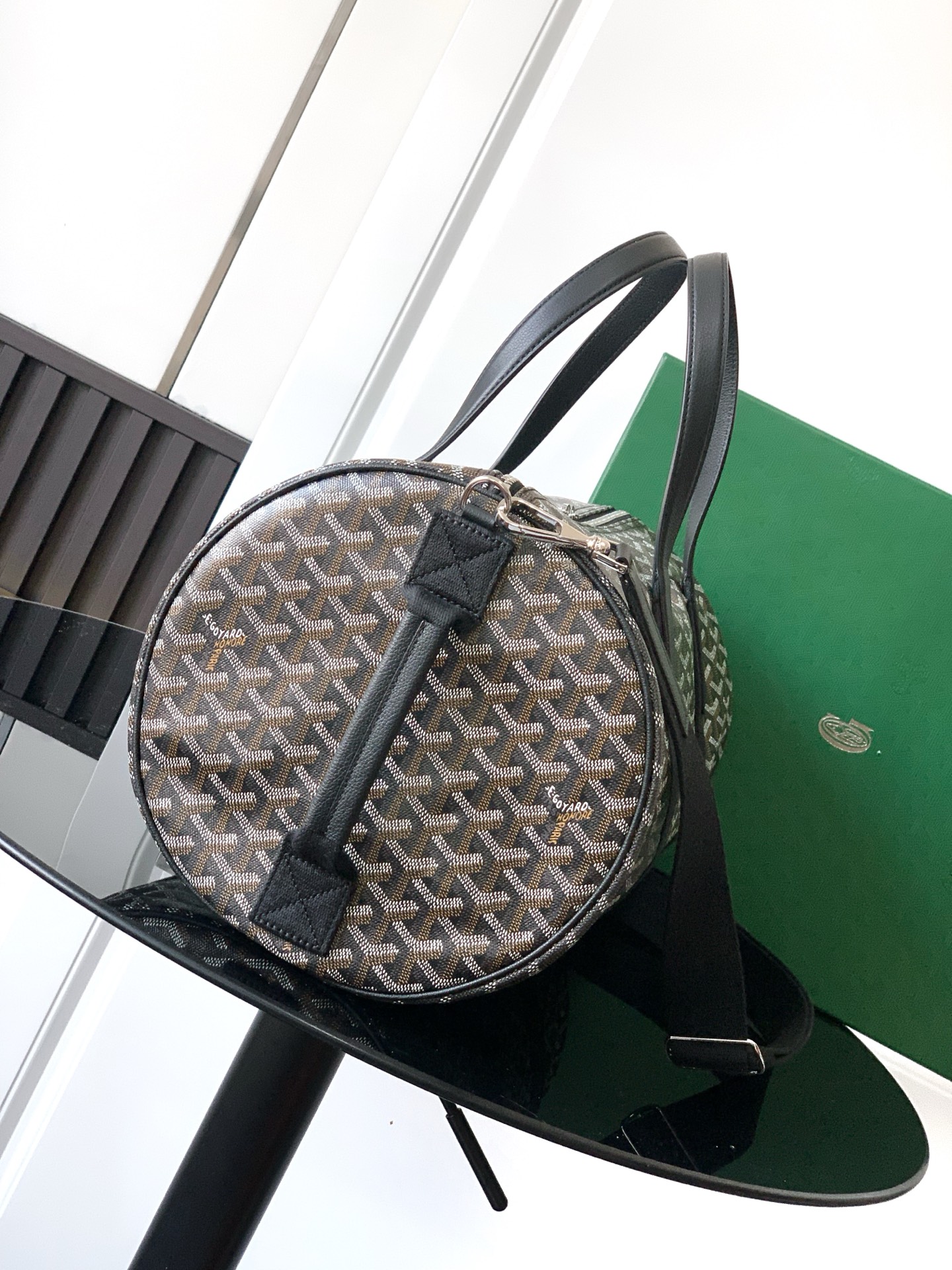 Goyard Barrel 40 Sports Duffle Bag black brown