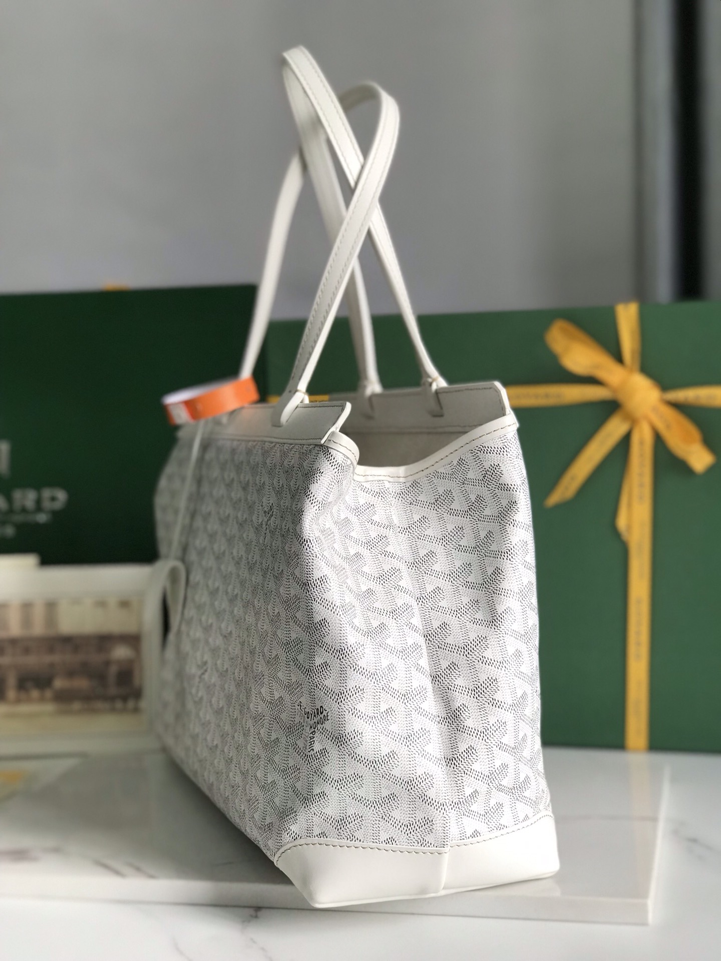 Goyard Bellechase Biaude PM Tote Bag white