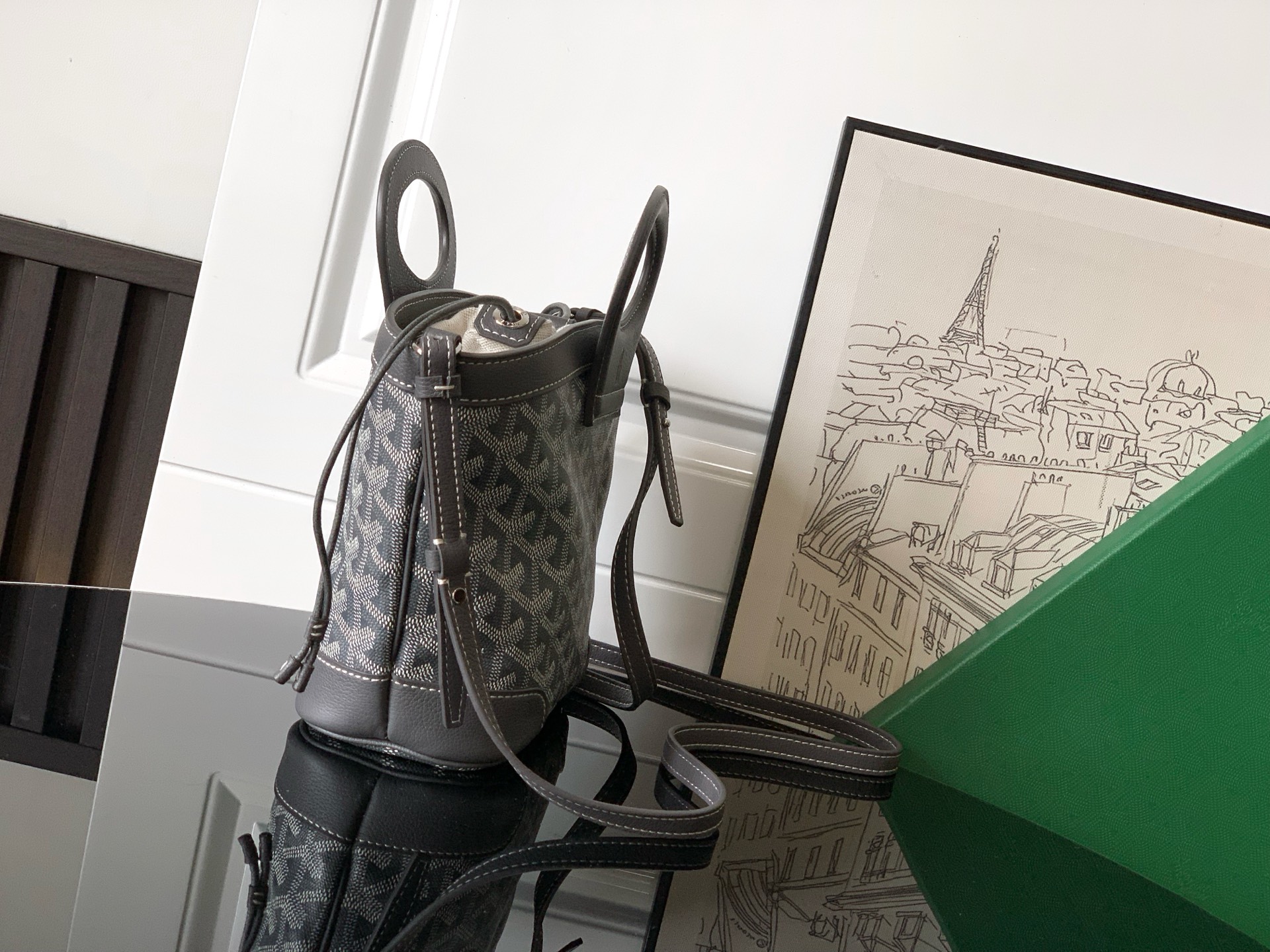 Goyard Beluga Mini Bag In Grey Goyardine Canvas And