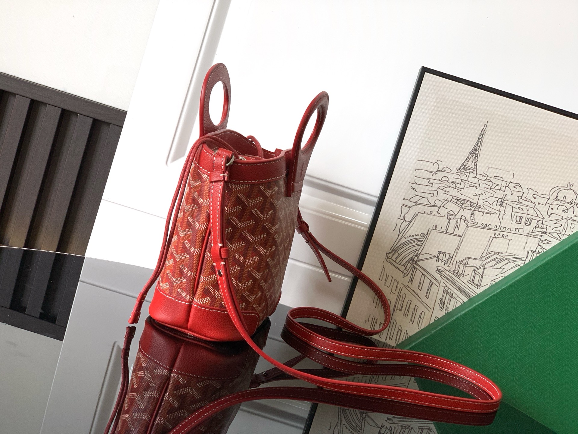 Goyard Beluga Mini Bag In Red Goyardine Canvas And ...