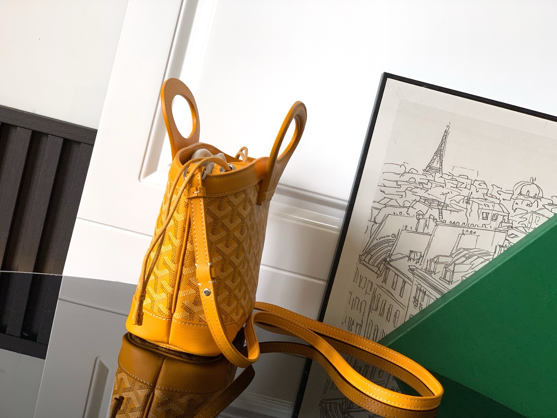 Goyard Beluga Mini Bag In Yellow Goyardine Canvas And