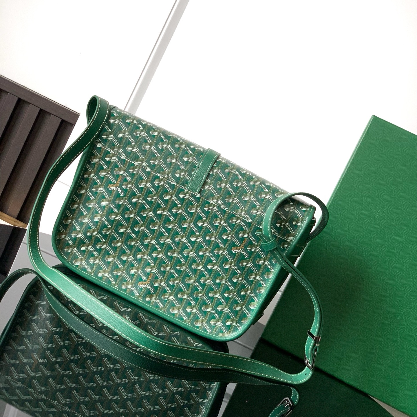 Goyard Belvedere II Messenger Bag Coated Canvas green