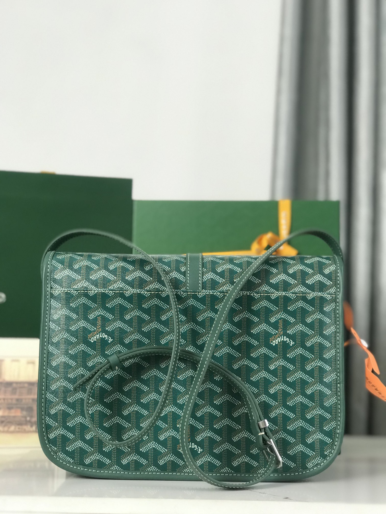 Goyard Belvedere II Messenger Bag Coated Canvas MM green