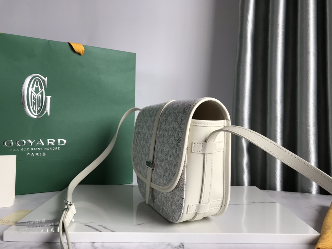 Goyard Belvedere PM Black Bag Women's Crossbody Bag white