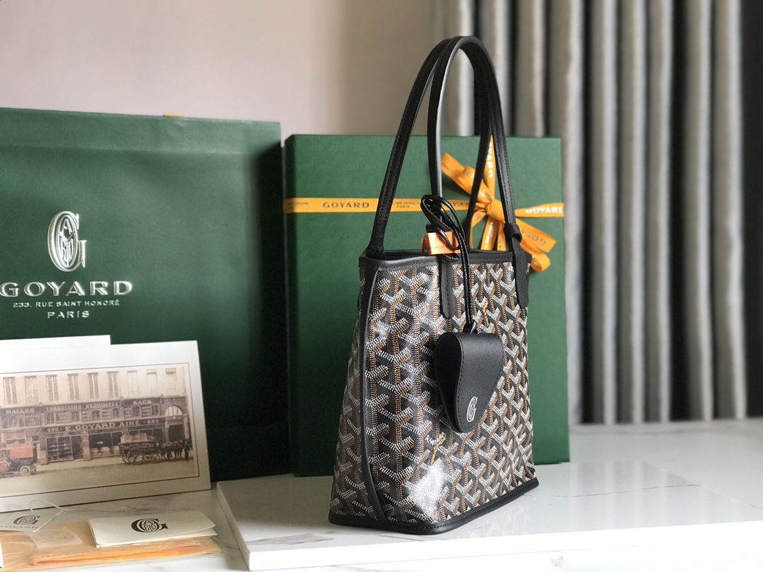 Goyard Black Anjou Mini Bag Black Women's Handbag
