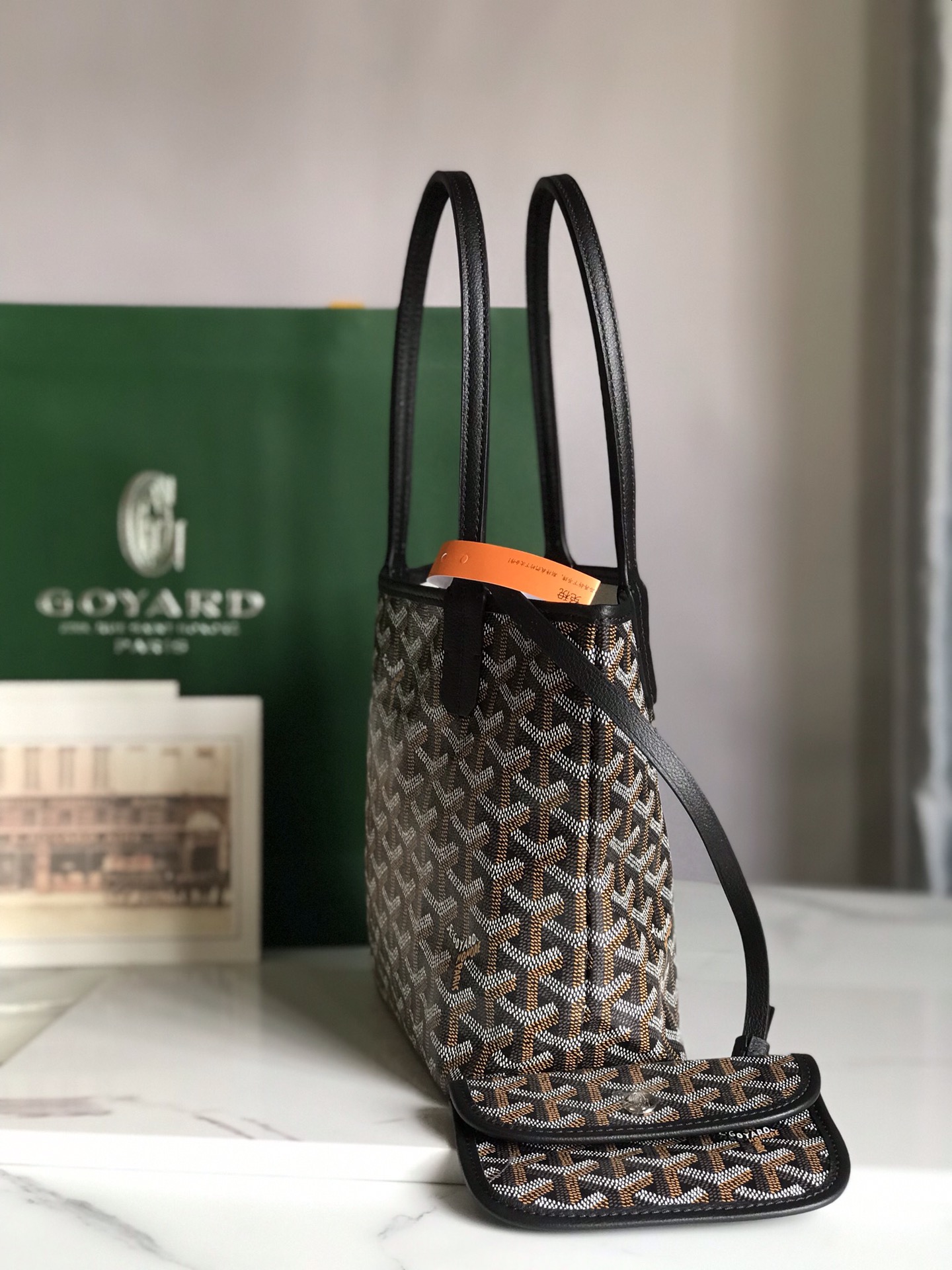 Goyard Black Anjou Mini Bag Black Women's Handbag |