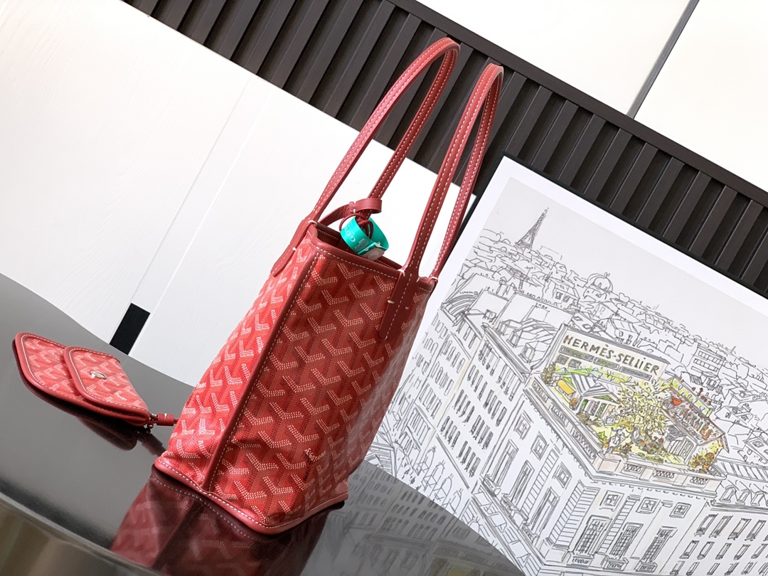 Goyard Black Anjou Mini Bag red Women's Handbag